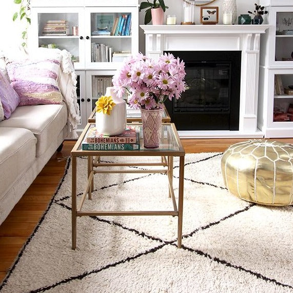 Gold for Bold Moroccan Pouf