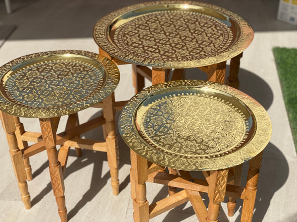Handmade Moroccan Brass Table
