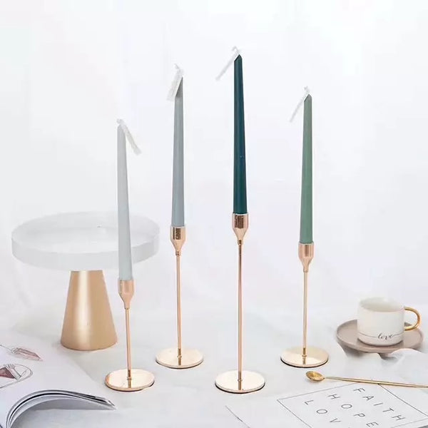 Long Scented Taper Candles - Green