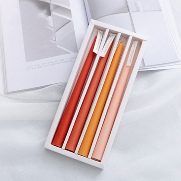 Long Scented Taper Candles - Orange Shades