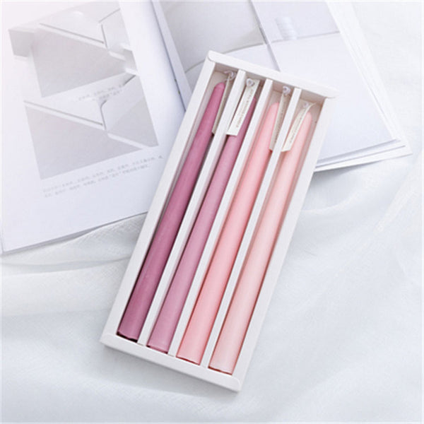 Long Scented Taper Candles - Pink Shades