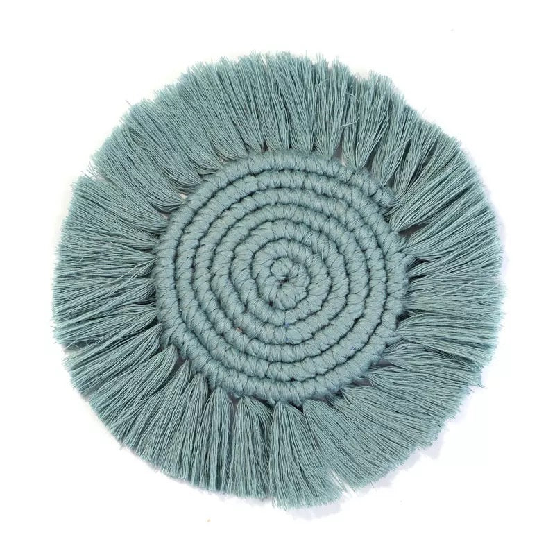 Macrame Coaster - Teal