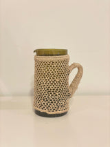 Brown Knotted Raffia Jug