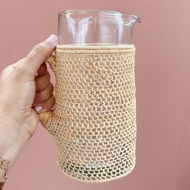 Knotted Raffia Jug