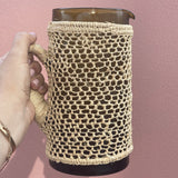 Brown Knotted Raffia Jug