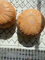 Moroccan Leather Pouffe - Classic